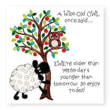 Load image into Gallery viewer, Hey EWE Wise Old Owl Birthday Card, (EW122)
