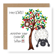 Load image into Gallery viewer, Hey EWE Older Wiser Birthday Card, (EW123)