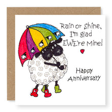 Load image into Gallery viewer, Hey EWE Rain or Shine Anniversary Anniversary Card, (EW137)