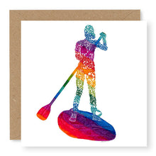 Load image into Gallery viewer, Inspire Female Paddleboard Blank Card, (IN020)