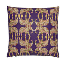 Load image into Gallery viewer, Cushion - Elephant on Dark Purple