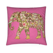 Load image into Gallery viewer, Cushion - Elephant on Candy Pink
