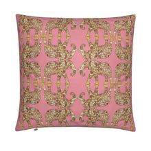 Load image into Gallery viewer, Cushion - Elephant on Salmon Pink