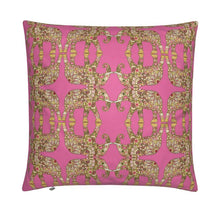 Load image into Gallery viewer, Cushion - Elephant on Coral Pink