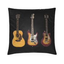 Load image into Gallery viewer, Cushion - Guitars on Black