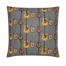 Load image into Gallery viewer, Cushion - Guitars on Slate Grey
