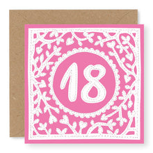 Load image into Gallery viewer, 18th Birthday Card, Girl's Age 18 Birthday Card (BD62)