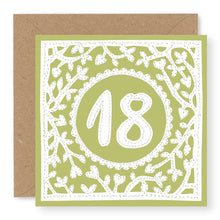 Load image into Gallery viewer, 18th Birthday Card, Girl's Age 18 Birthday Card (BD62)