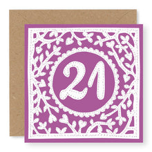 Load image into Gallery viewer, 21st Birthday Card, Age 21 Birthday Card for Her (BD63)