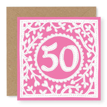 Load image into Gallery viewer, 50th Birthday Card, Age 50 Birthday Card for Her (BD69)