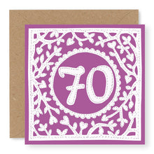 Load image into Gallery viewer, 70th Birthday Card, Age 70 Birthday Card for Her (BD73)
