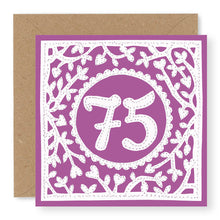 Load image into Gallery viewer, 75th Birthday Card, Age 75 Birthday Card for Her (BD74)