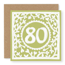Load image into Gallery viewer, 80th Birthday Card, Age 80 Birthday Card for Her (BD75)