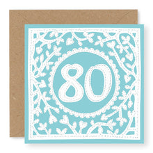 Load image into Gallery viewer, 80th Birthday Card, Age 80 Birthday Card for Her (BD75)