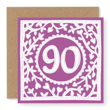 Load image into Gallery viewer, 90th Birthday Card, Age 90 Birthday Card for Her (BD77)