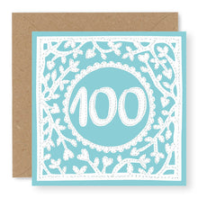 Load image into Gallery viewer, 100th Birthday Card, Age 100 Birthday Card for Her (BD80)