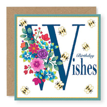 Load image into Gallery viewer, Bouquet Birthday Wishes Birthday Card, (BQ001)