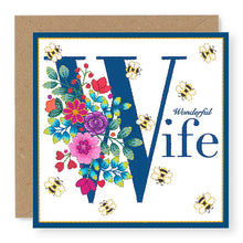 Load image into Gallery viewer, Bouquet Wonderful Wife Card, (BQ018)