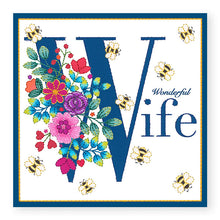 Load image into Gallery viewer, Bouquet Wonderful Wife Card, (BQ018)