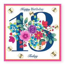 Load image into Gallery viewer, Bouquet Age 13 Birthday Card, (BQ029)