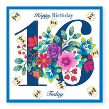 Load image into Gallery viewer, Bouquet Age 16 Birthday Card, (BQ030)
