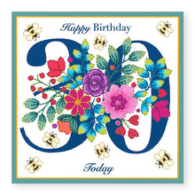 Load image into Gallery viewer, Bouquet Age 30 Birthday Card, (BQ033)