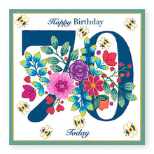 Load image into Gallery viewer, Bouquet Age 70 Birthday Card, (BQ037)