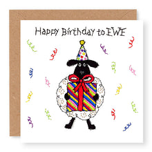 Load image into Gallery viewer, Hey EWE Present Happy Birthday Card, (EW01)