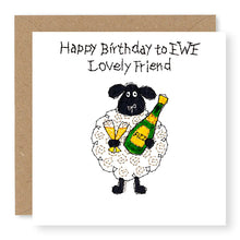 Load image into Gallery viewer, Hey EWE Fizz Friend Birthday Card, (EW112)