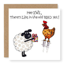 Load image into Gallery viewer, Hey EWE Old Bird Birthday Card, (EW116)