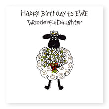 Load image into Gallery viewer, Hey EWE Daisies Happy Birthday Daughter Birthday Card, (EW16)