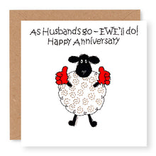 Load image into Gallery viewer, Hey EWE Thumbs Up Husband Anniversary Card, (EW55)