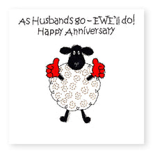 Load image into Gallery viewer, Hey EWE Thumbs Up Husband Anniversary Card, (EW55)