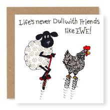 Load image into Gallery viewer, Hey EWE Friends like EWE Pogo Card, (EW96)