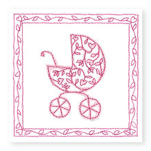 Load image into Gallery viewer, Pink Pram Baby Card (GC28)