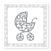 Load image into Gallery viewer, Silver Pram Baby Card (GC30)