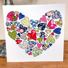 Load image into Gallery viewer, Patchwork Heart Blank Card (GC37)