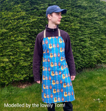 Load image into Gallery viewer, Apron - Guitar Pattern on Petrol Blue