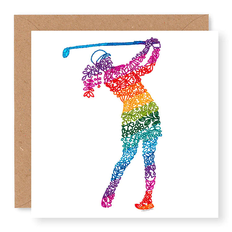 Inspire Female Golf Blank Card, (IN005)