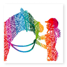 Load image into Gallery viewer, Inspire Female Girl with Horse Blank Card, (IN012)