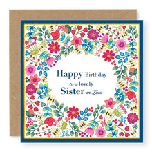 Load image into Gallery viewer, Summer Breeze Happy Birthday To A Lovely Sister-in-Law Birthday Card, (SB013)