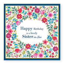 Load image into Gallery viewer, Summer Breeze Happy Birthday To A Lovely Sister-in-Law Birthday Card, (SB013)