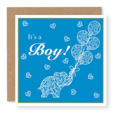 Load image into Gallery viewer, Summer Breeze It's A Boy Baby Card, (SB036)