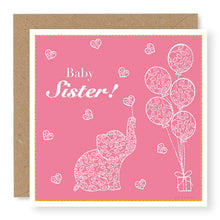 Load image into Gallery viewer, Summer Breeze Baby Sister Baby Card, (SB037)