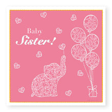 Load image into Gallery viewer, Summer Breeze Baby Sister Baby Card, (SB037)