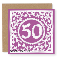 Load image into Gallery viewer, 50th Birthday Card, Age 50 Birthday Card for Her (BD69)