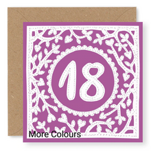 Load image into Gallery viewer, 18th Birthday Card, Girl's Age 18 Birthday Card (BD62)