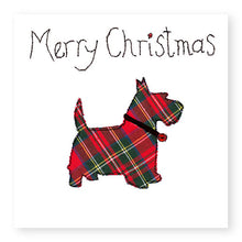 Load image into Gallery viewer, Red Scottie Dog Christmas Card, Hand Finished with a Gem (XMS14-1)