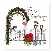 Load image into Gallery viewer, Garden Arch with Robins Christmas Card (XMS19)