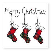 Load image into Gallery viewer, Tartan Christmas Stockings Christmas Card (XMS21-1)